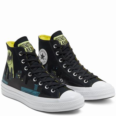 Converse x Batman x Chinatown Market Chuck 70 - Naisten Matalavartiset Tennarit - Mustat/Keltainen